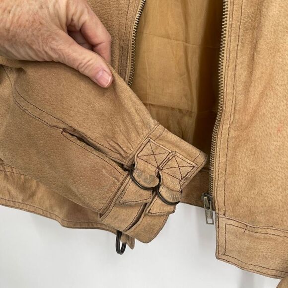 Vintage Paris Blues Tan suede full zip jacket - Picture 3 of 7
